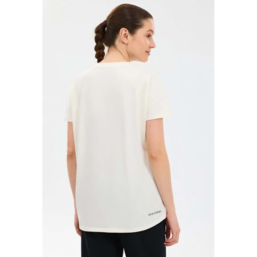 Skechers S221482-3855 W Crew Neck Graphic Tee T-Shirt Kadın Tişört