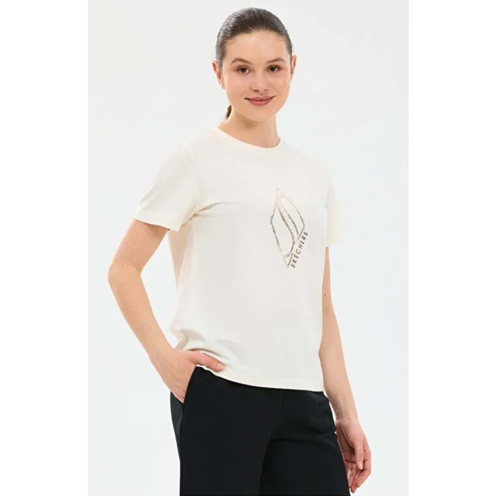 Skechers S2610049-3855 W Regular Fit Graphic T-Shirt Kadın Tişört