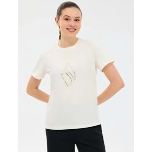 Skechers S2610049-3855 W Regular Fit Graphic T-Shirt Kadın Tişört