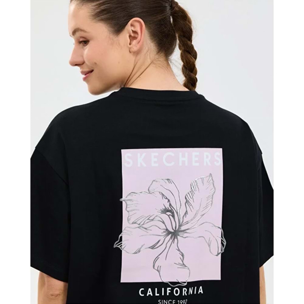 Skechers S2610052-3817 W Oversize Fit Graphic T-Shirt Kadın Tişört