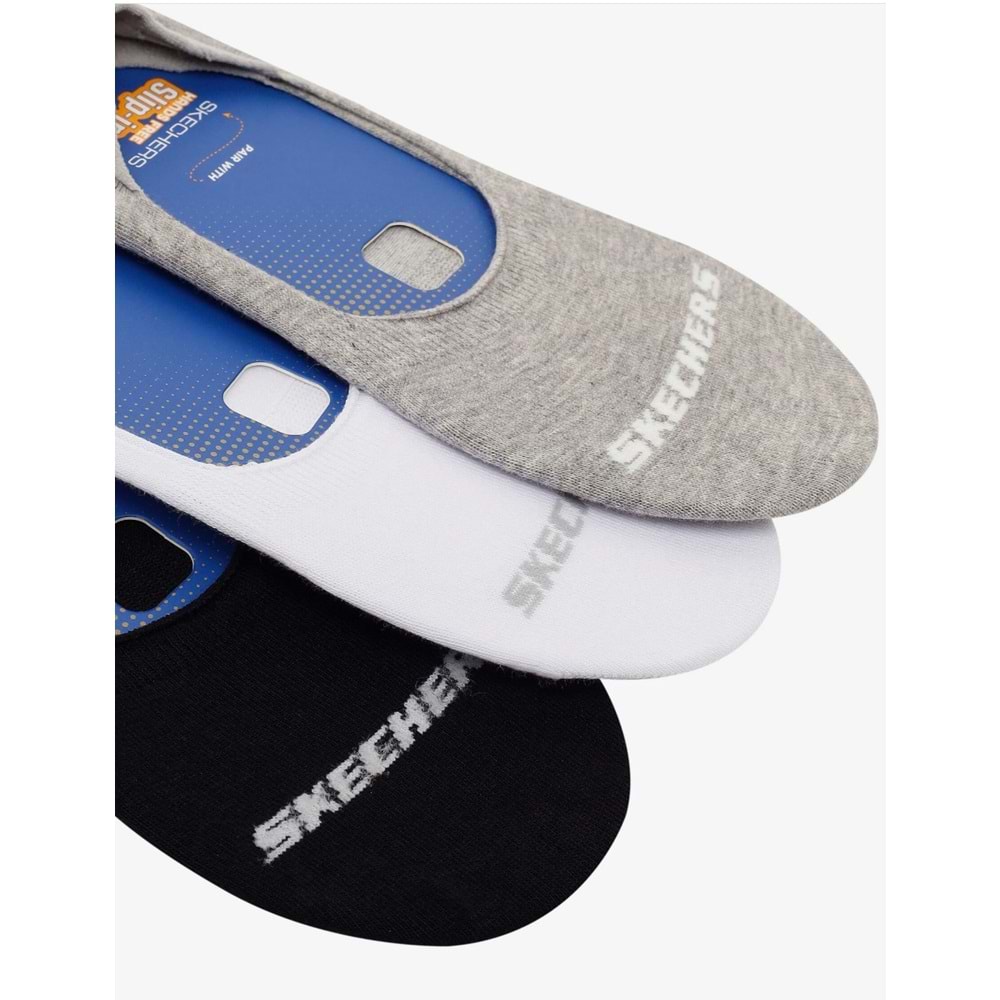 Skechers S2520313-3474 U Liner No Show 3 Pack 3 Parça-Adet Unisex Çorap