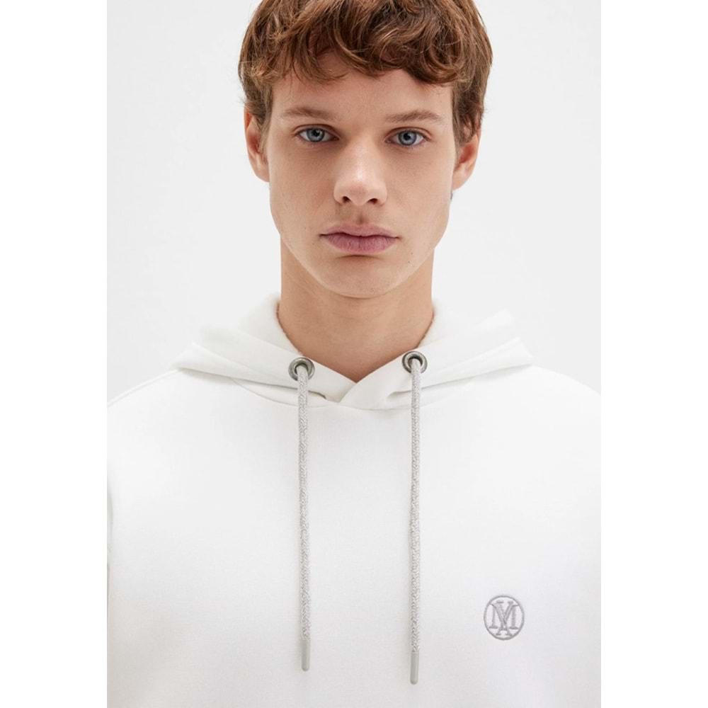 Mavi 065809-34519 Logo Nakışlı Erkek Kapüşonlu Sweatshirt