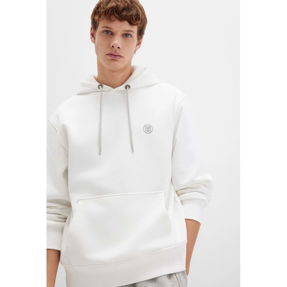 Mavi 065809-34519 Logo Nakışlı Erkek Kapüşonlu Sweatshirt