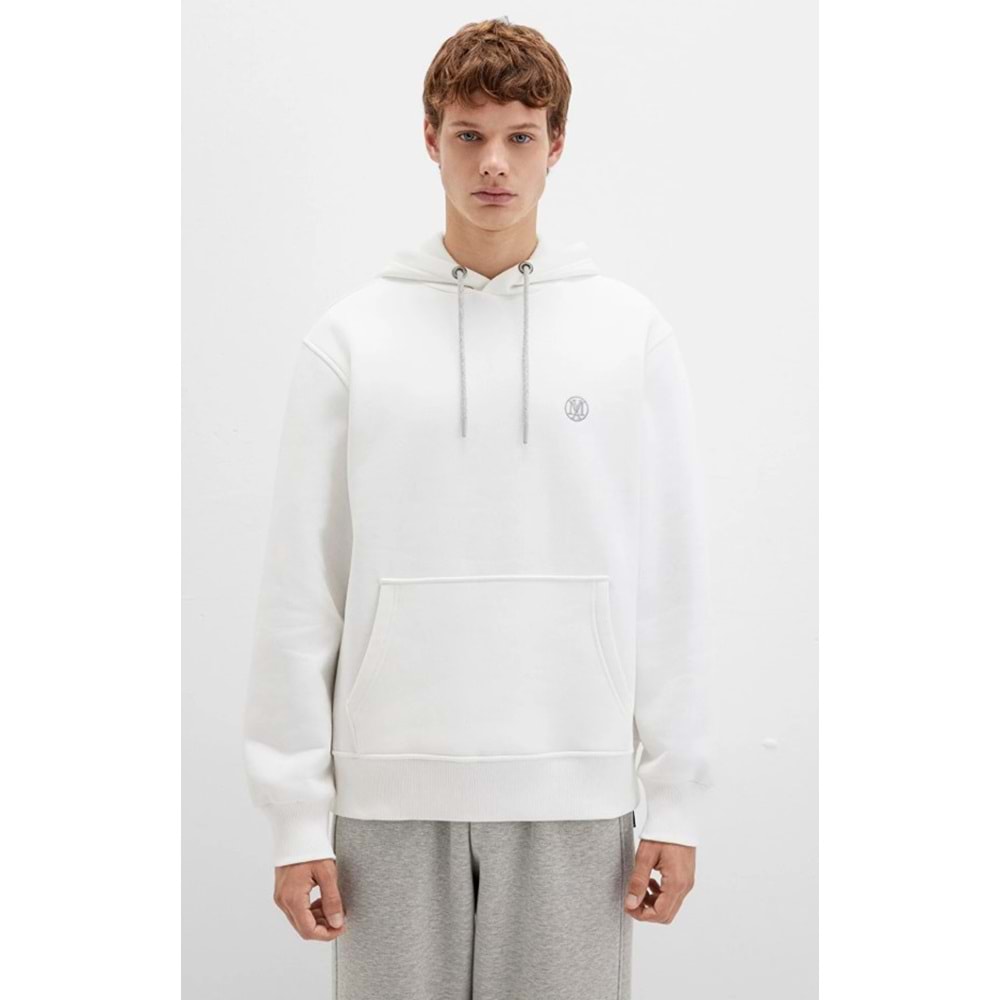 Mavi 065809-34519 Logo Nakışlı Erkek Kapüşonlu Sweatshirt