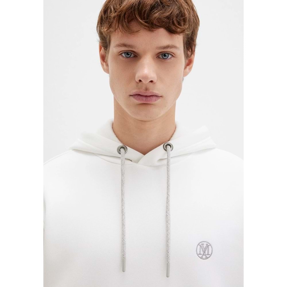 Mavi 065809-34519 Logo Nakışlı Erkek Kapüşonlu Sweatshirt