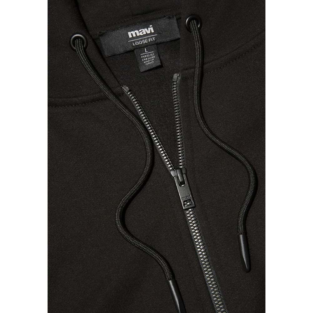 Mavi M066979-900 Mühür Logo Nakışlı Ceket Kapüşonlu Fermuarlı Erkek Sweatshirt