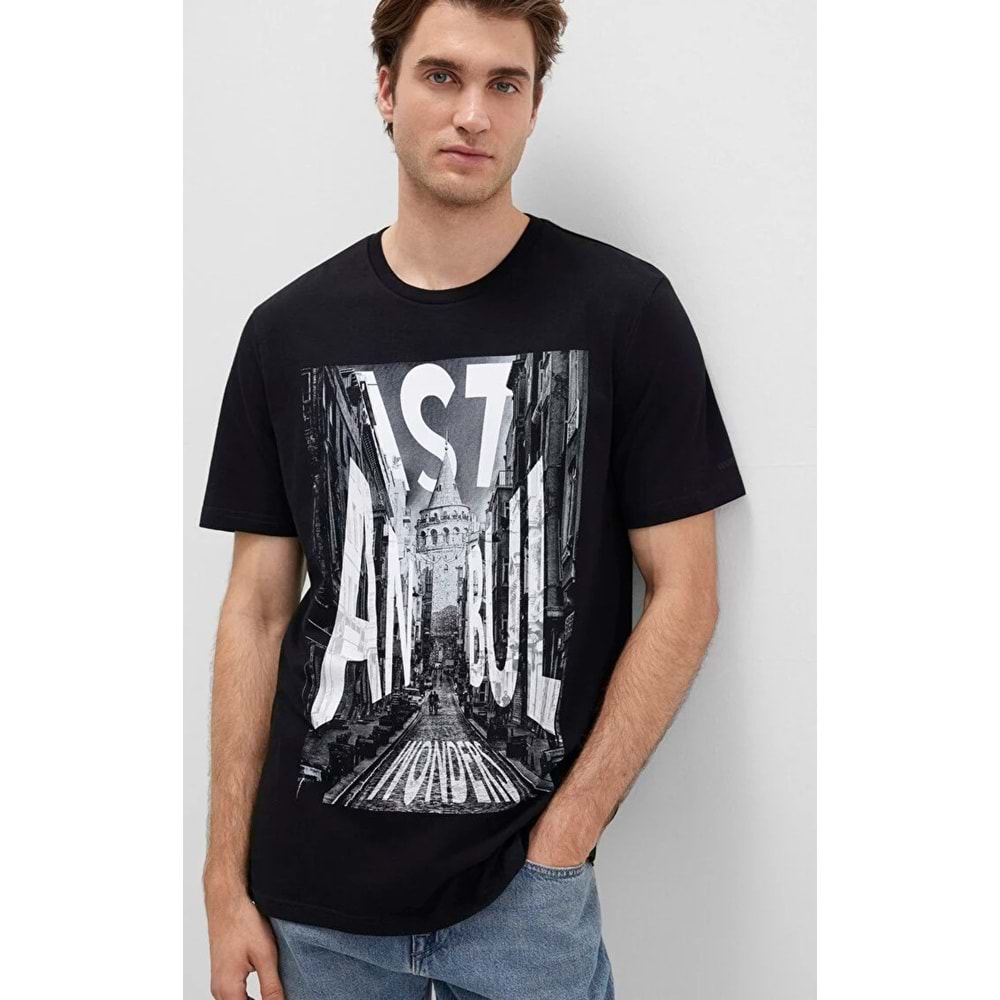 Mavi M067053-900 İstanbul Galata Baskılı Tişört Erkek T-Shirt