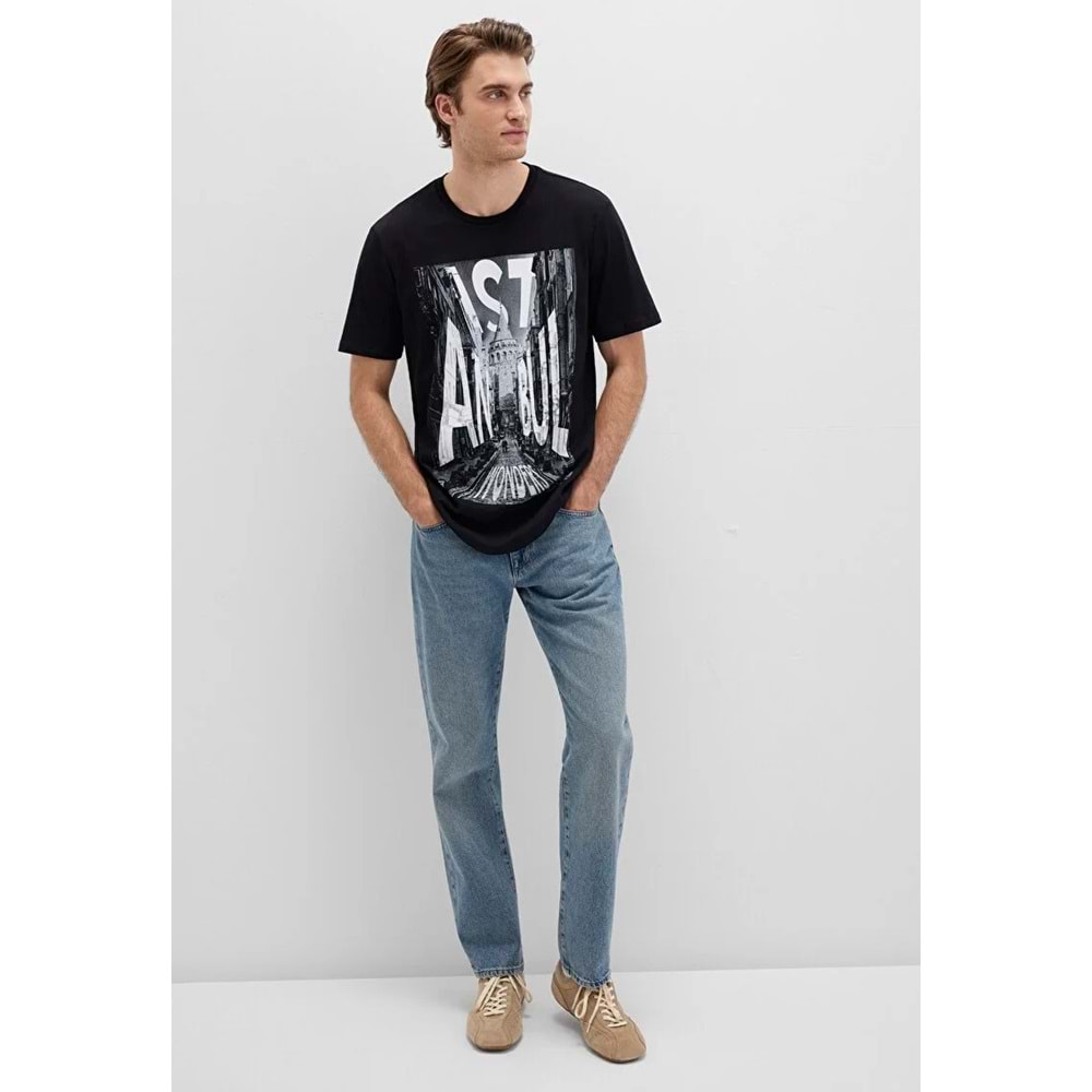 Mavi M067053-900 İstanbul Galata Baskılı Tişört Erkek T-Shirt
