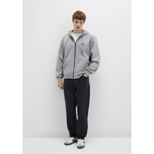 Mavi M066979-34686 Mühür Logo Nakışlı Ceket Kapüşonlu Fermuarlı Erkek Sweatshirt