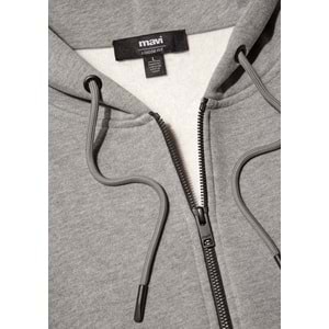 Mavi M066979-34686 Mühür Logo Nakışlı Ceket Kapüşonlu Fermuarlı Erkek Sweatshirt