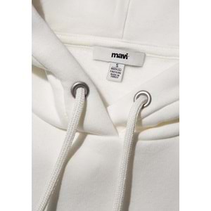 Mavi M168334-81964 Logo Baskılı Kadın Kapüşonlu Sweatshirt