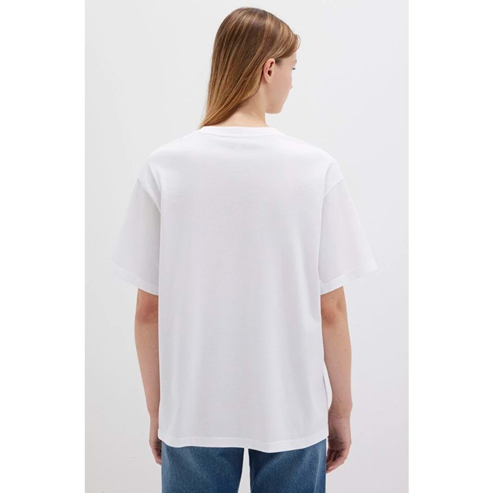 Mavi M1600843-70000 Mavi Logo Baskılı T-Shirt Kadın Tişört