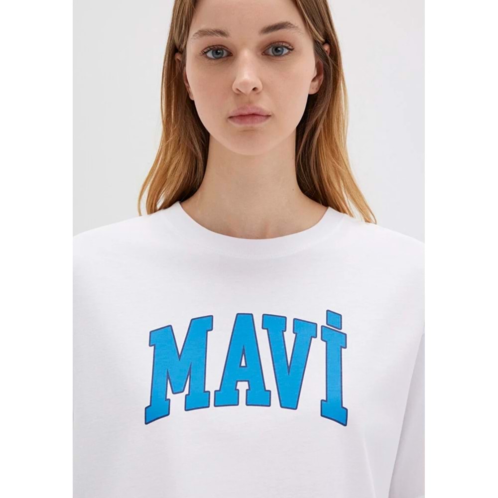 Mavi M1600843-70000 Mavi Logo Baskılı T-Shirt Kadın Tişört
