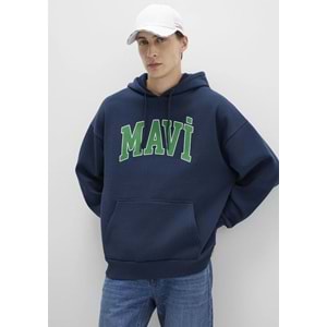 Mavi M067149-29743 Logo Baskılı Erkek Kapüşonlu Sweatshirt