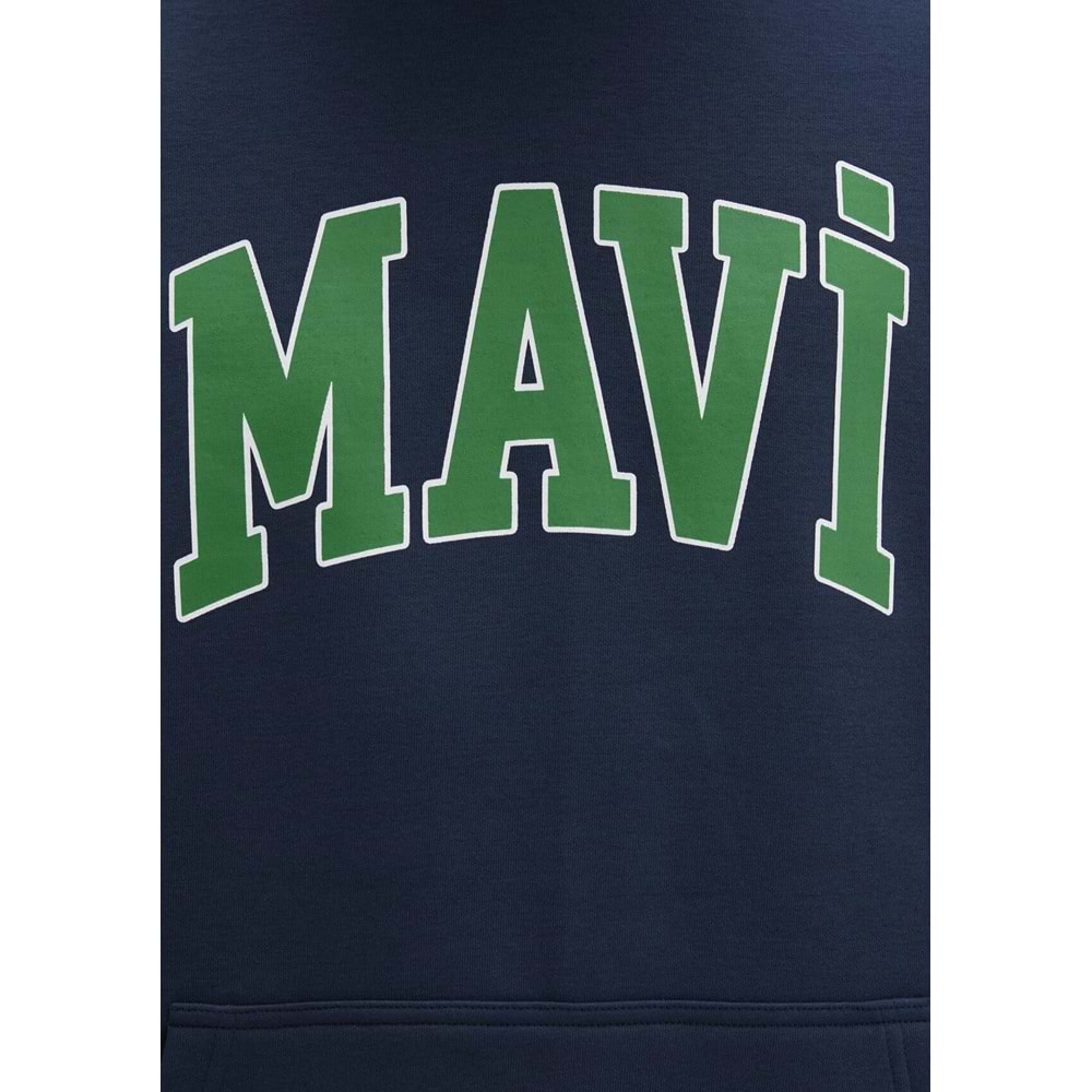 Mavi M067149-29743 Logo Baskılı Erkek Kapüşonlu Sweatshirt