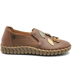 Venüs Sombrero Hakiki Deri Kadın Babet Ayakkabı