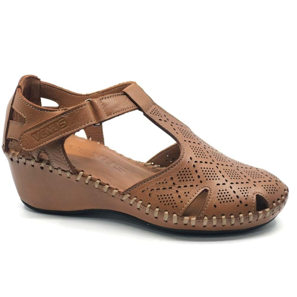Venüs Linda Hakiki Deri Comfort Ortopedik Kadın Sandalet