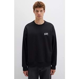 Mavi 0611716-900 Logo Baskılı Bisiklet Yaka Sweatshirt