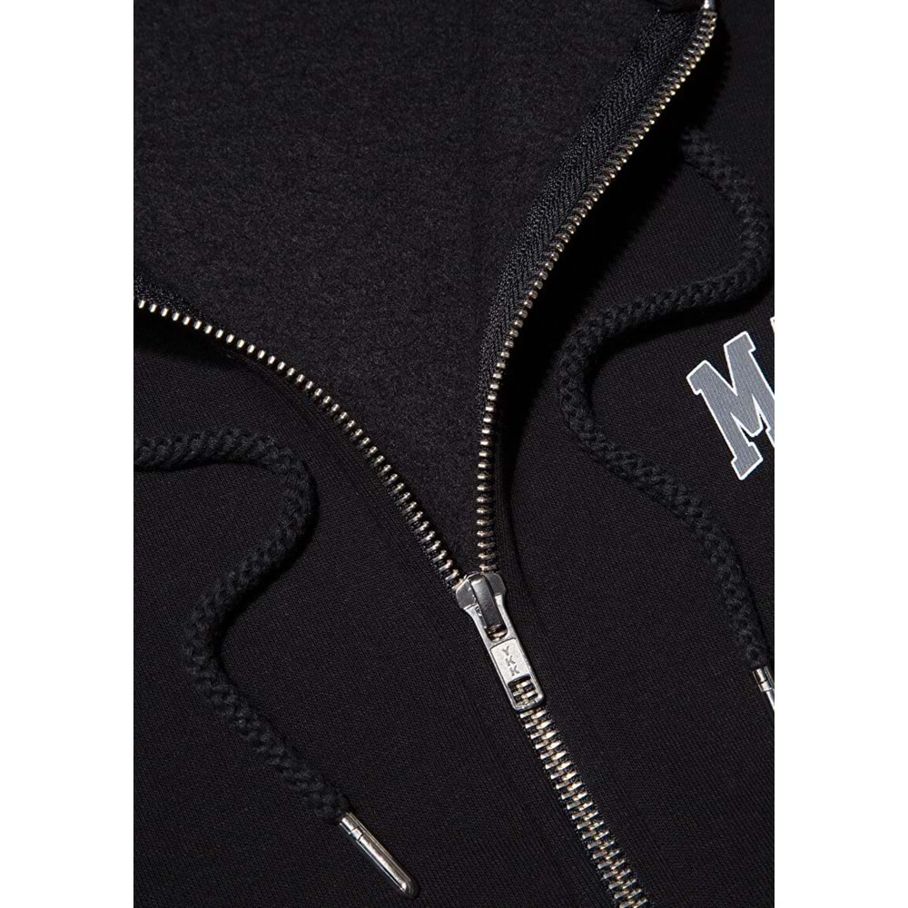 Mavi M0611715-900 Mavi Logo Baskılı Kapüşonlu Fermuarlı Erkek Sweatshirt