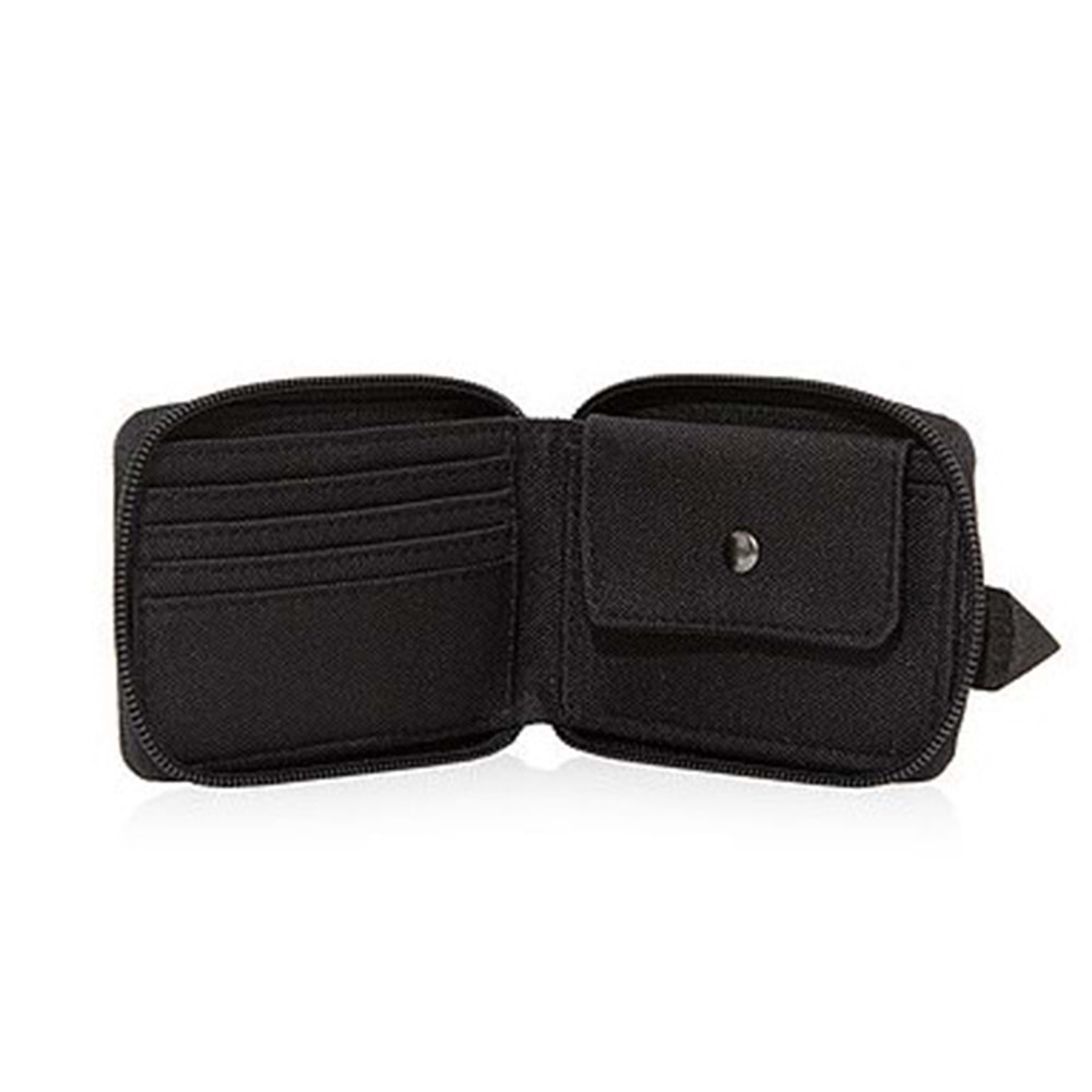 Mavi Fermuarlı Canvas Cüzdan Spor Cüzdanı