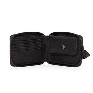 Mavi Fermuarlı Canvas Cüzdan Spor Cüzdanı