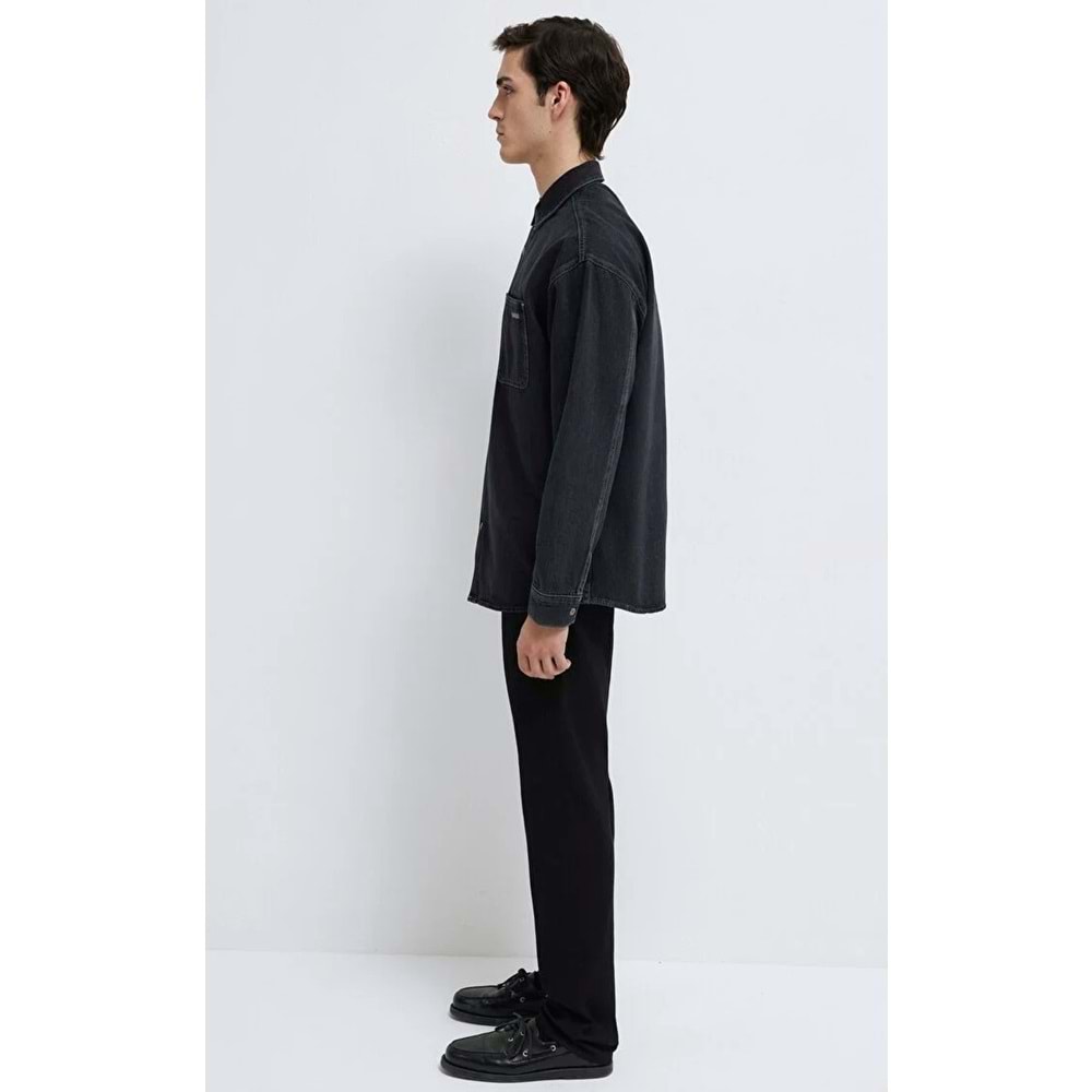 Mavi M0210588-85622 Aidan Mavi Black Antrasit Jean Gömlek Erkek Gömlek