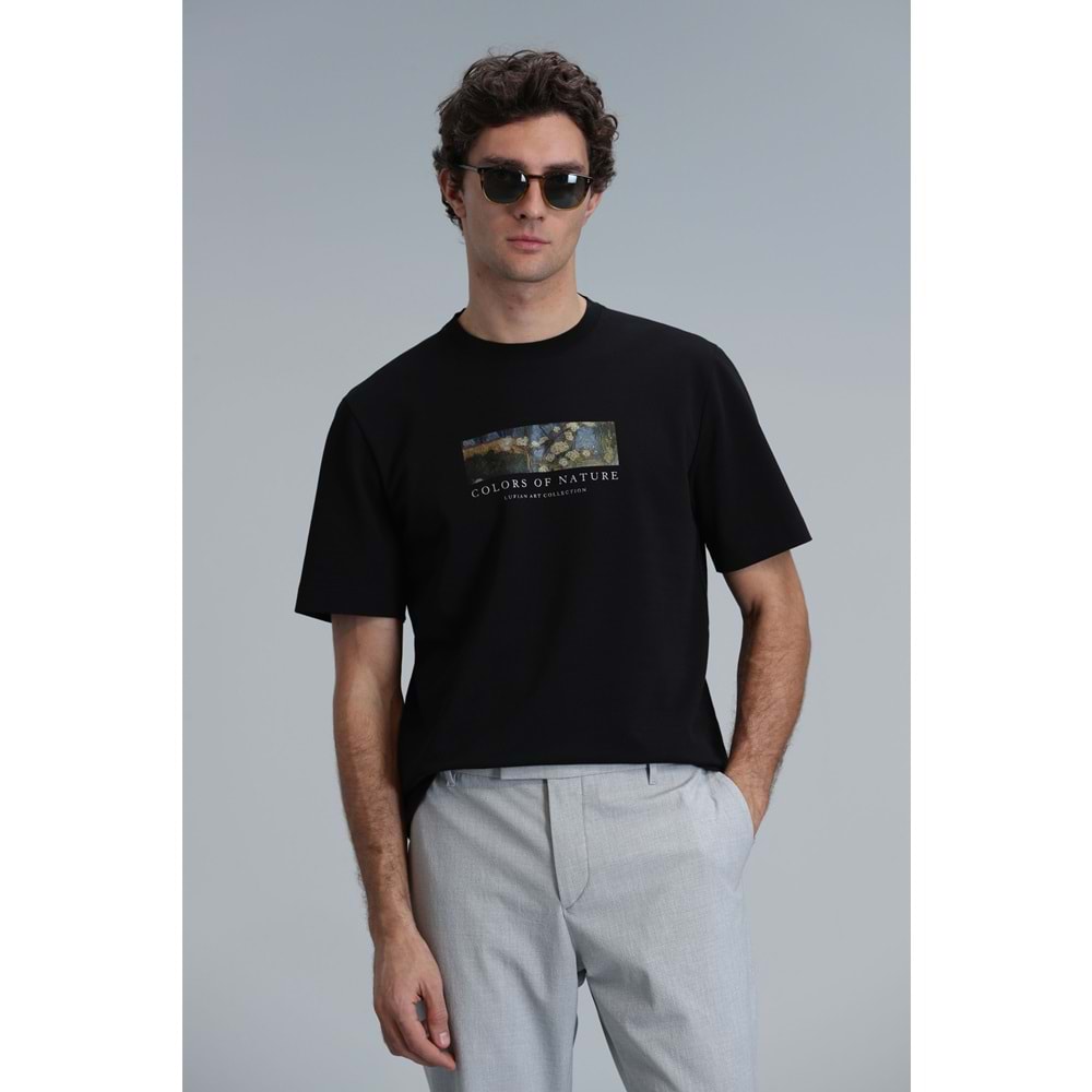 Lufian 111020193 Bıanca Modern Grafik Tişört Erkek T-Shirt