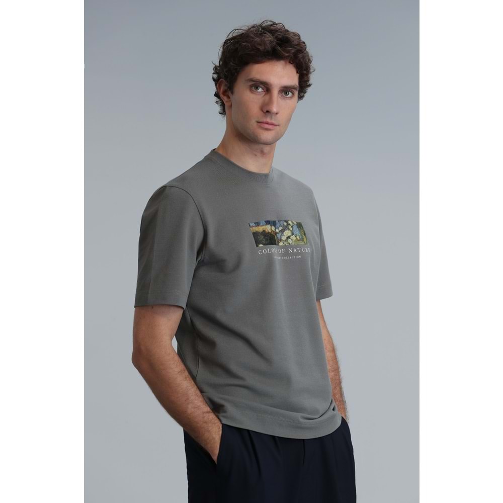 Lufian 111020193 Bıanca Modern Grafik Tişört Erkek T-Shirt