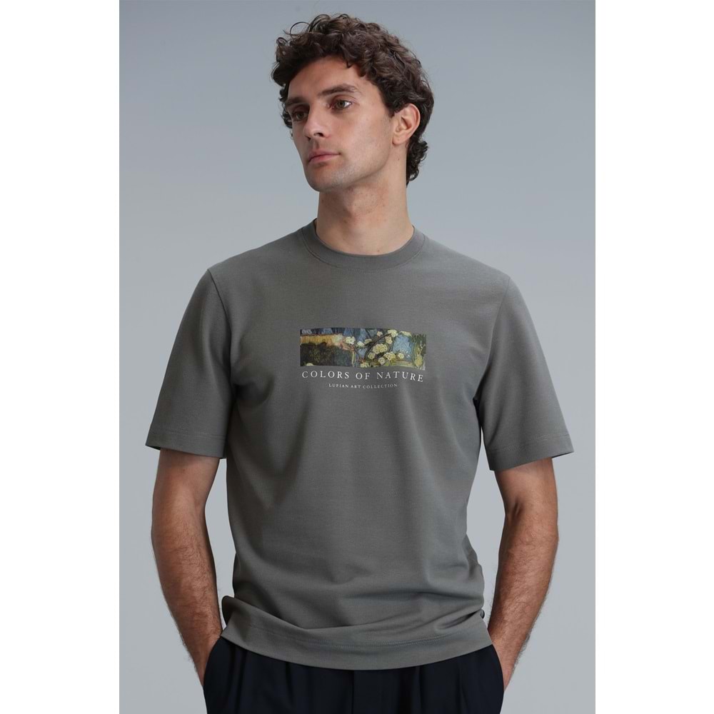 Lufian 111020193 Bıanca Modern Grafik Tişört Erkek T-Shirt