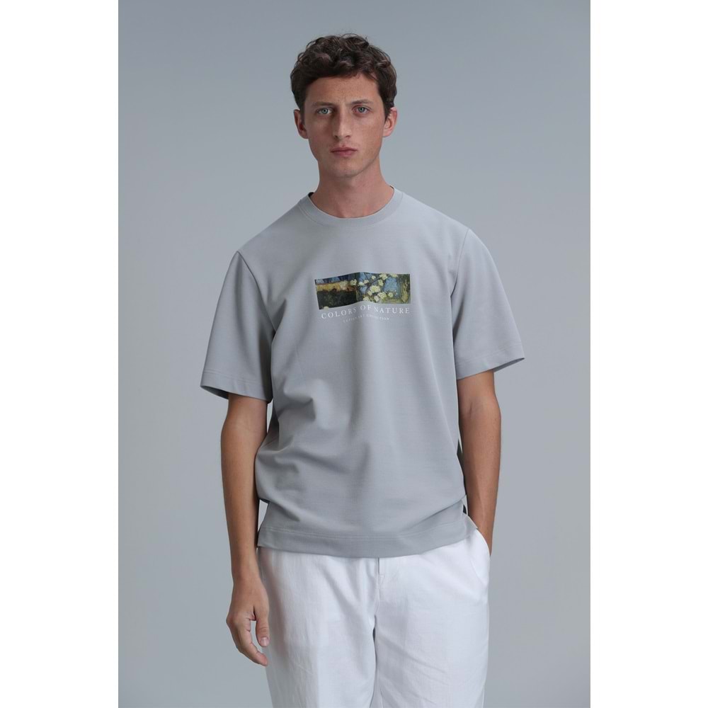 Lufian 111020193 Bıanca Modern Grafik Tişört Erkek T-Shirt