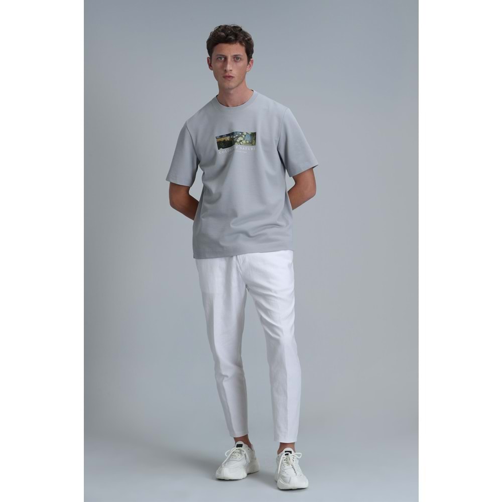 Lufian 111020193 Bıanca Modern Grafik Tişört Erkek T-Shirt