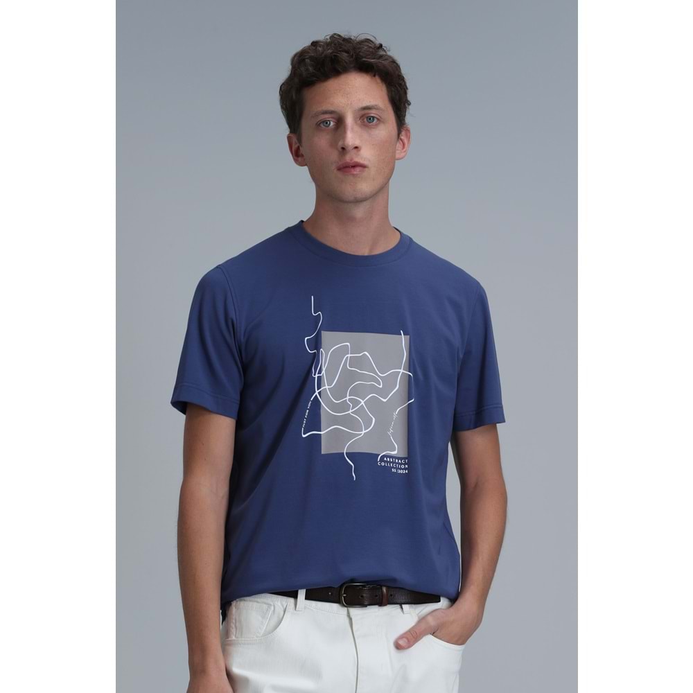 Lufian 111020205 Nally Modern Grafik T- Shirt Erkek T-Shirt