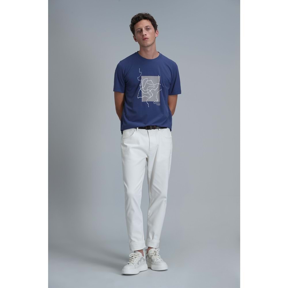 Lufian 111020205 Nally Modern Grafik T- Shirt Erkek T-Shirt