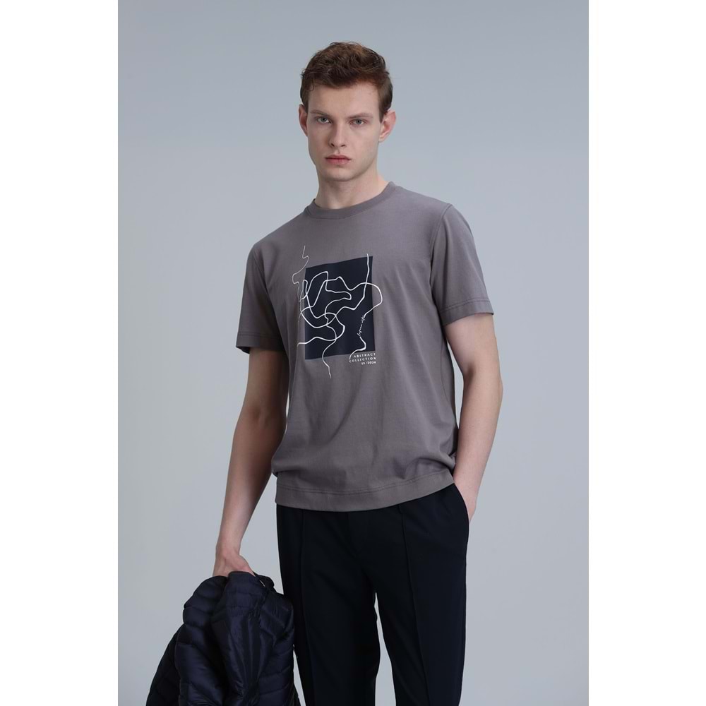 Lufian 111020205 Nally Modern Grafik T- Shirt Erkek T-Shirt