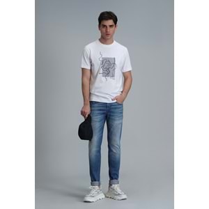 Lufian 111020205 Nally Modern Grafik T- Shirt Erkek T-Shirt