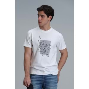 Lufian 111020205 Nally Modern Grafik T- Shirt Erkek T-Shirt