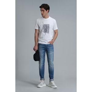 Lufian 111020205 Nally Modern Grafik T- Shirt Erkek T-Shirt