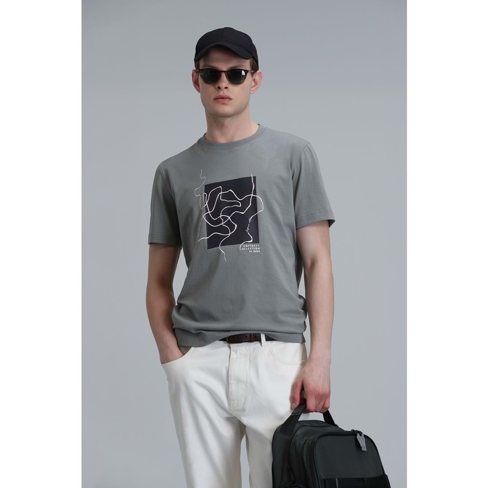 Lufian 111020205 Nally Modern Grafik T- Shirt Erkek T-Shirt