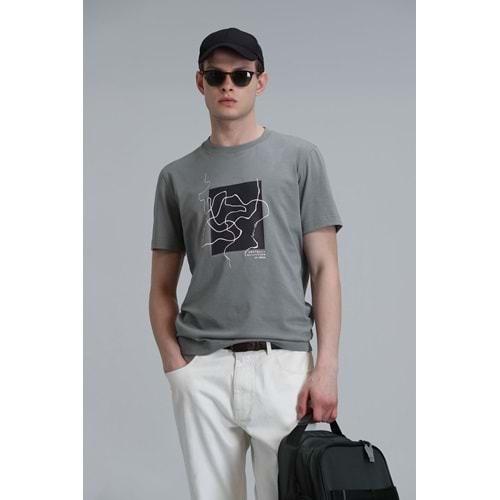 Lufian 111020205 Nally Modern Grafik T- Shirt Erkek T-Shirt