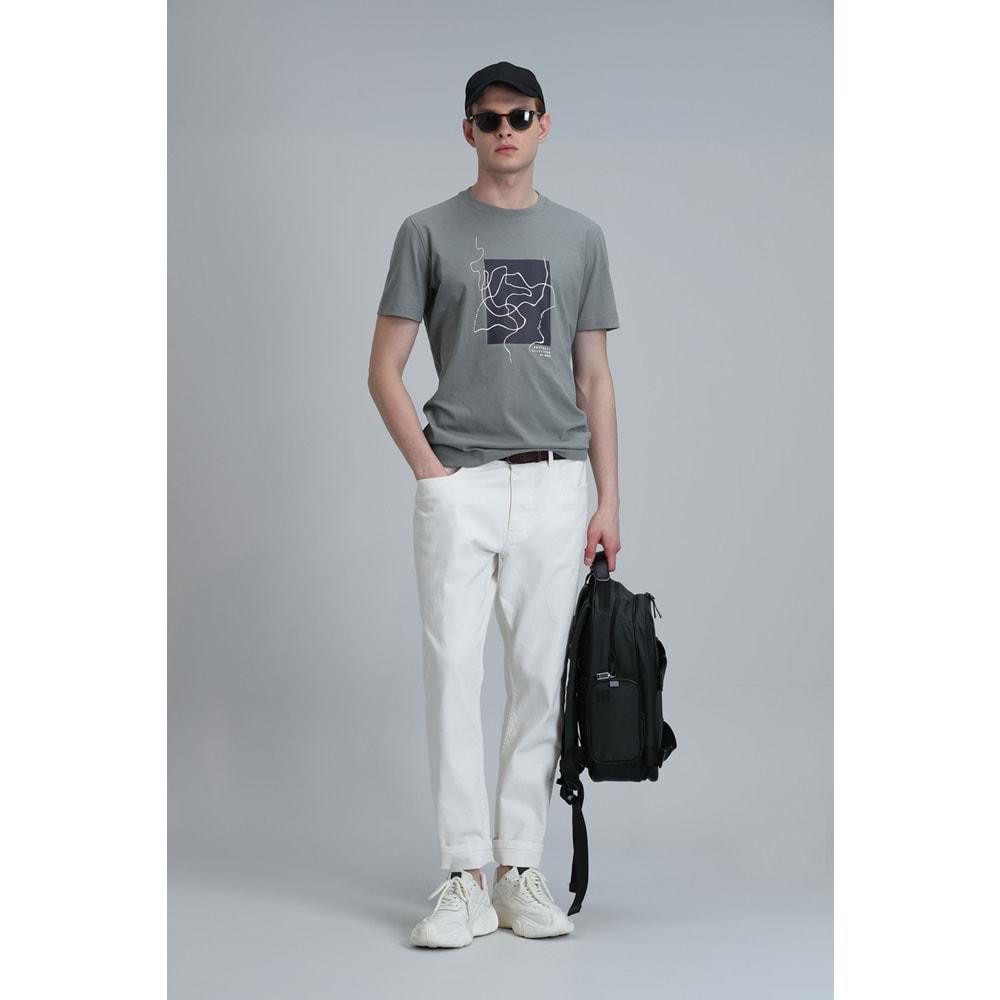 Lufian 111020205 Nally Modern Grafik T- Shirt Erkek T-Shirt