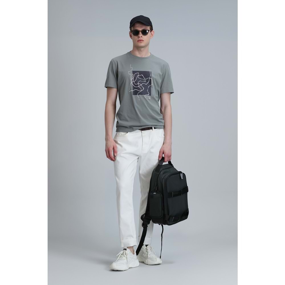 Lufian 111020205 Nally Modern Grafik T- Shirt Erkek T-Shirt