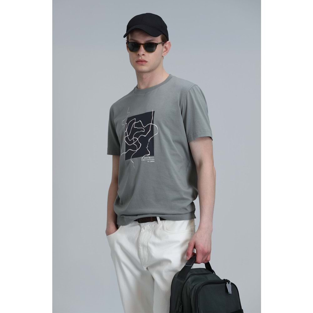 Lufian 111020205 Nally Modern Grafik T- Shirt Erkek T-Shirt