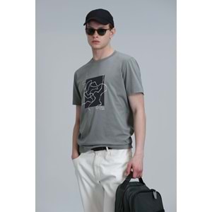 Lufian 111020205 Nally Modern Grafik T- Shirt Erkek T-Shirt