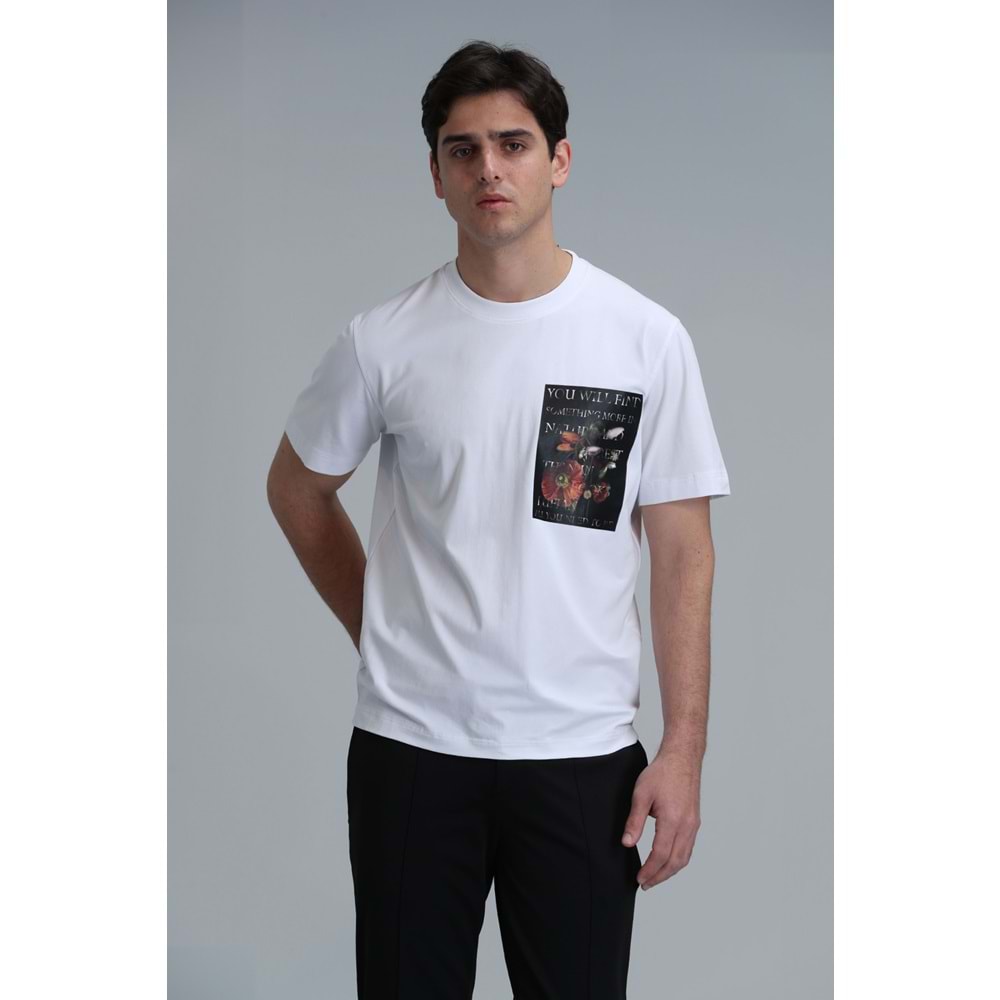 Lufian 111020202 Exotıc Modern Grafik Tişört Erkek T-Shirt
