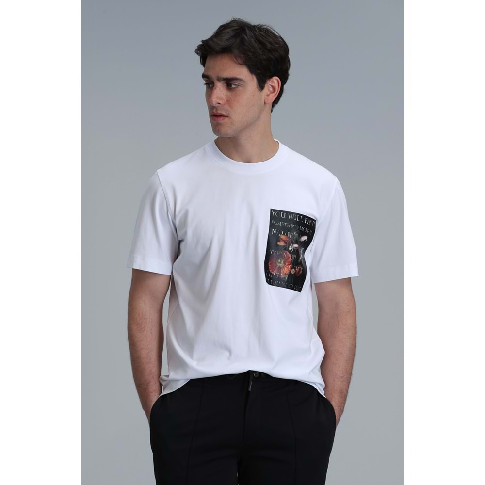 Lufian 111020202 Exotıc Modern Grafik Tişört Erkek T-Shirt