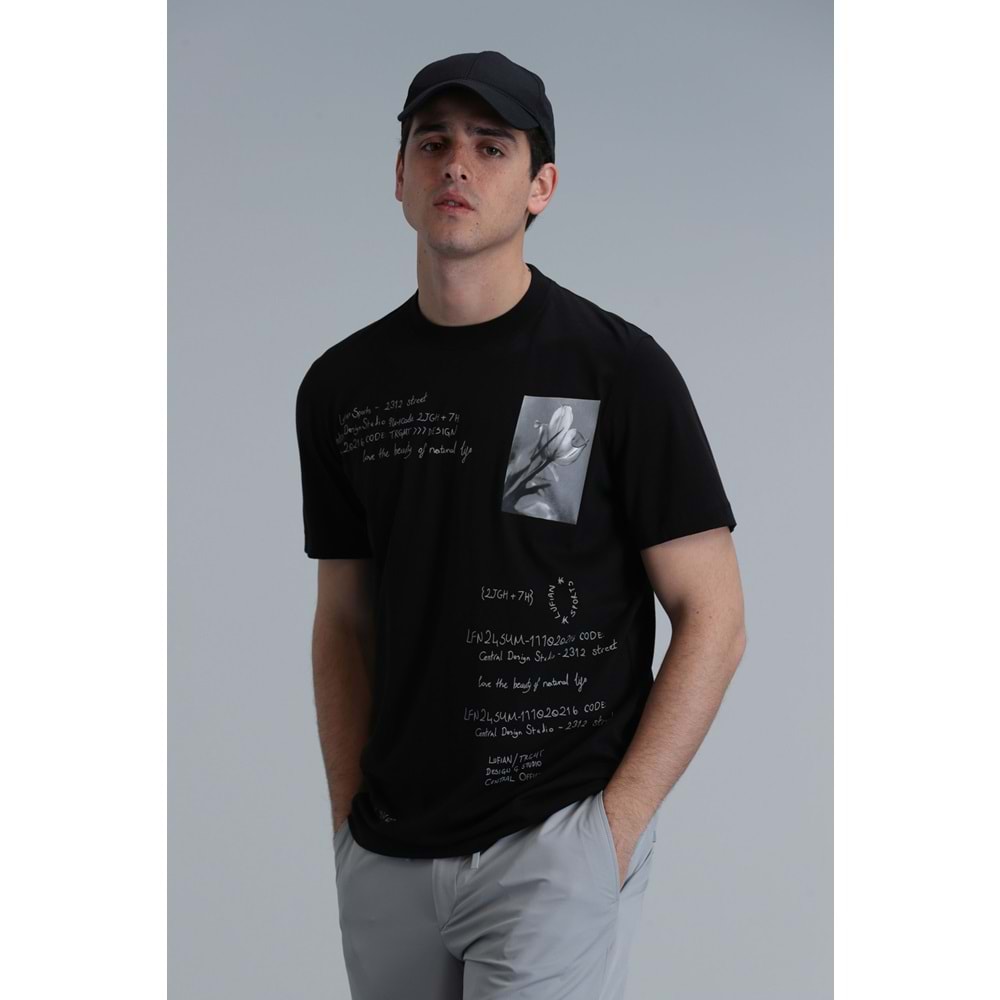 Lufian 111020219 Fred Modern Grafik T- Shirt Erkek T-Shirt