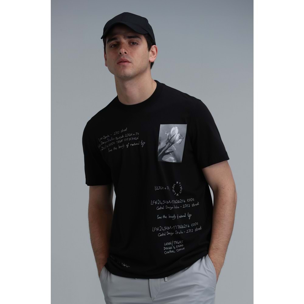 Lufian 111020219 Fred Modern Grafik T- Shirt Erkek T-Shirt