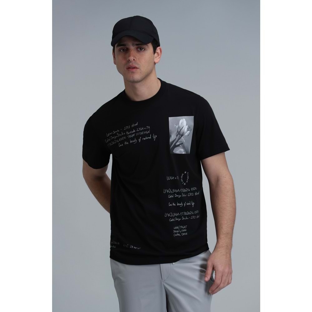 Lufian 111020219 Fred Modern Grafik T- Shirt Erkek T-Shirt