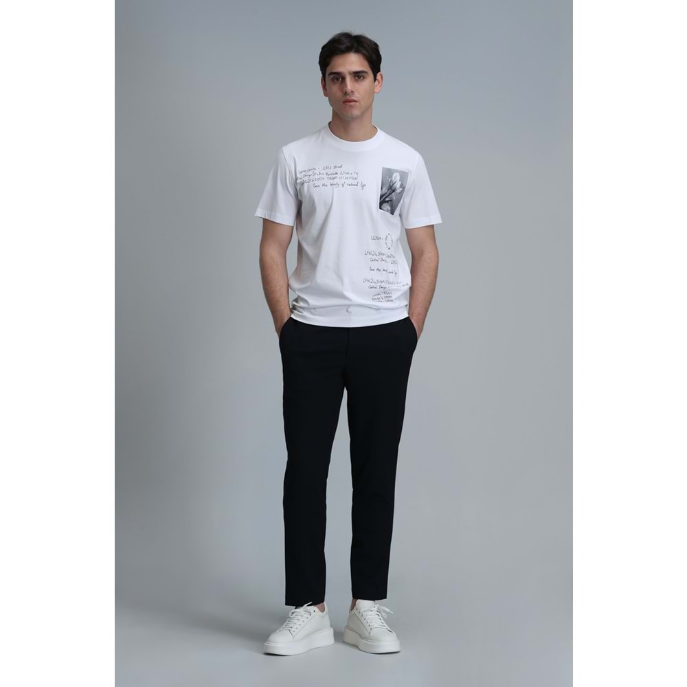 Lufian 111020219 Fred Modern Grafik T- Shirt Erkek T-Shirt