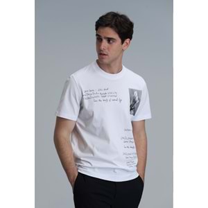 Lufian 111020219 Fred Modern Grafik T- Shirt Erkek T-Shirt